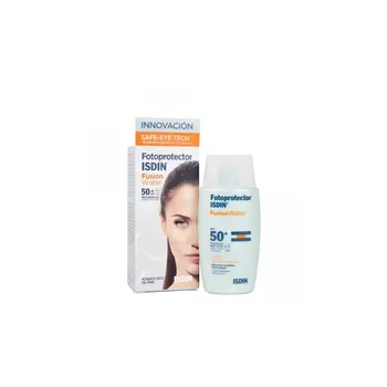 

Isdin fusion water 50 +, ultra-light textured face sunscreen and absorbs immediately, it doesn't sting your eyes.