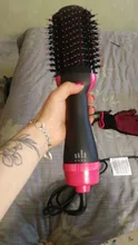Secador de pelo 2 en 1 de un paso, voluminizador, cepillo de aire caliente, Alisador, rizador, cepillo para usar con secador de cabello