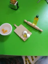 5 unids/set lindo Rolling Pin tazón de huevo aceite de oliva conjunto de accesorios para cocina 1:12 miniatura casa de muñecas