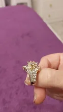 Clásico de lujo blanco Oval anillo de oro CZ propuesta de matrimonio de las mujeres bien regalo de la joyería de moda de fiesta de novia anillo de compromiso