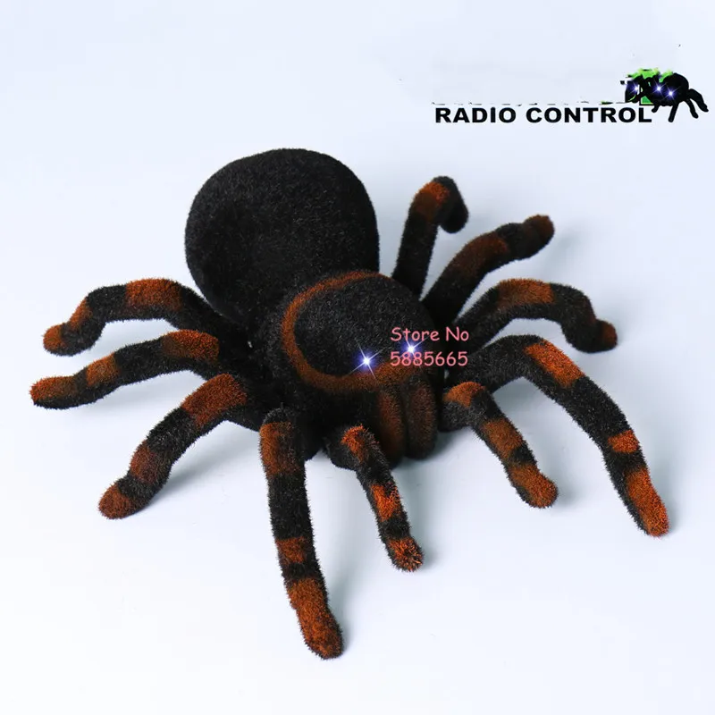 Upgraded 24CM Big Size Electric Remote Control Spider Funny Toys 4CH Eyes Glow Walking Turn Simulation RC Tarantula Spider Toy 3