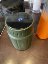 FEIJIAN-fiambrera al vacío de acero inoxidable 316, termo de comida con pantalla inteligente de temperatura, contenedor de almuerzo de 750ML, vaso de café