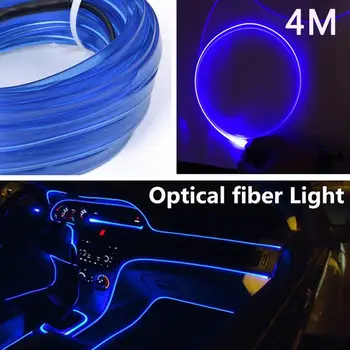 

4M Car Interior Wire Light Dash Trim Mounting Atmosphere Decorative Strip Lamp