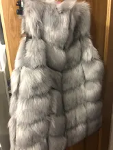 Fur Vest Coat Jacket Gilet Faux-Fox Winter Women Fashion Luxury Warm 4XL High-Quality