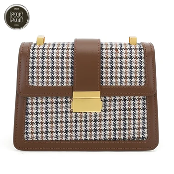 

Vintage Plaid NewFashion Female Handbag Shoulder Crossbody Bag For Women Designer Lady Small Leather Bag sac a main femme bolsas