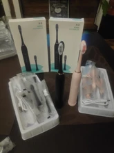 Cepillo de dientes eléctrico sónico para adultos, cepillo de dientes inteligente, automático, Ultra sónico, 6 modos, recargable vía USB, IPX7, resistente al agua