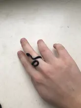 Nuevo Retro Punk personalidad exagerada serpiente anillo ajustable con apertura de la joyería