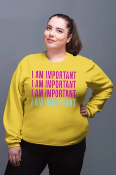 

Angemiel Wear Im Important Ben Treated Yellow Women Sweatshirts