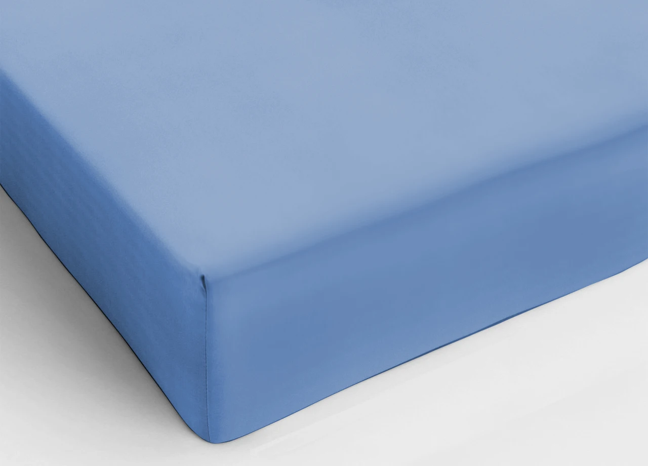 Bed sheet mattress cover Jersey fitted cotton plain solid color Navy