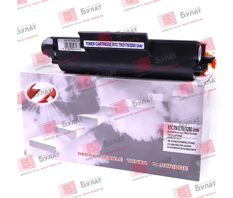 Тонер-картридж 7Q TN-3170/TN-3280/TNP-24 для Brother HL-5240 HL-5340 Konica Minolta bizhub 20P (Чёрный 8000 стр.)