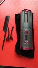 Rizador de pelo inalámbrico y giratorio automático, recargable por USB rizador de pelo, pantalla LED, herramienta de estilismo ajustable con temperatura