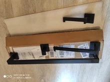 Robe Hook Paper-Holder Towel Rail-Bar-Rack Bar-Shelf Bathroom-Hardware-Set Tissue Black