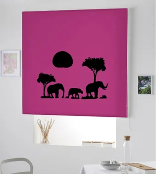 

Blind Iroa roll with drawing/Horizon African! ROLLER BLINDS TRANSLUCENT! (FUCHSIA 100X175)