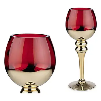 

Candleholder Red Crystal Gold (13 x 30 x 13 cm)