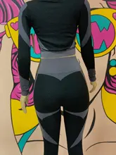 Sport Gym Suits Wear Yoga-Sets Running-Clothes Long-Sleeve Seamless Female Women Fitness