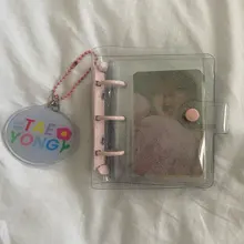 MINKYS Kawaii brillante Mini Bling bolsillo 3 Ring Binder diario cuaderno diario del programa DIY libro de fotos coreano papelería de la escuela