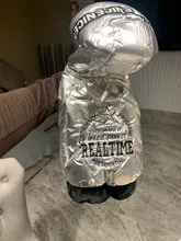 Jumpsuit Pet-Costumes Cotton-Padded Silver-Color Dogs Waterproof Winter Fashion for Hoodie