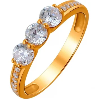 

Esthete ring with 17 cubic zirconia silver with gilding