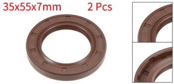 

2Pcs Oil Seals 35mm Inner Dia Fluorine Rubber Double Lip Seals for Car Electric Appliance Bearing Pump Carrier Roller Auto