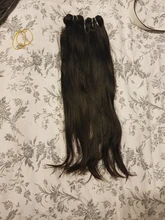 Ali Queen-extensiones de cabello humano brasileño liso, sin procesar, Color Natural, doble trama