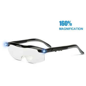 

1 Pcs Mighty Sight LED Magnifying Eyewear Glasses Reading Glasses Luminous Night Vision Glasses For Reading Party Masks