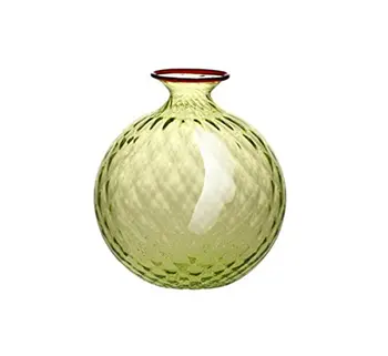 

VENINI Monofiori Balloton vase large green XL Bamboo red wire 10029BBRV