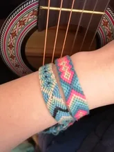 Pulsera Bohemia trenzada de tejido a mano para mujer