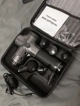 Pantalla LCD eléctrica masaje muscular arma 30 engranajes Fascia de tejido profundo masajeador cuello cuerpo atrás relajación dolor alivio Fitness relajarse