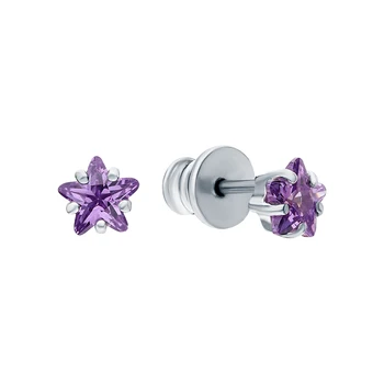 

Silver earrings with cubic zirconia sunlight sample 925
