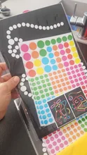 Calcomanías de rompecabezas de puntos coloridos para niños, juguetes educativos de aprendizaje de dibujos animados, mosaico adhesivo