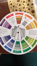 Tarjeta de papel colorido profesional, rueda de mezcla de colores de diseño de tres niveles, guía circular central redonda, gira tatuajes, pigmento de uñas, 12 Uds.