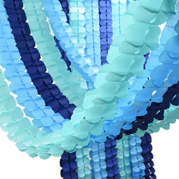 

Light blue garlands lot of two paper garlands 4 leaf clover 3,60m long 15cm wide beautiful decoration for fiest