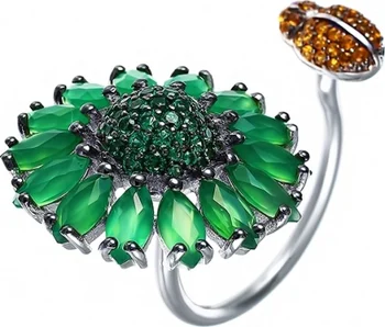 

Jay VI ring with agate and cubic zirconia