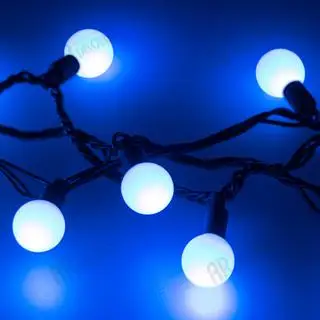025629 Светодиодная гирлянда ARD-BALL-CLASSIC-D23-20000-BLACK-160LED BLUE(230V, 7W) ARLIGHT