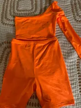 Kliou-chándal liso asimétrico conjuntos de dos piezas para mujer, Tops cortos + Pantalones cortos elásticos para bicicleta, trajes deportivos a juego, atuendo femenino informal