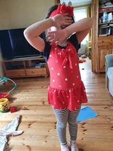 Bañador con diseño de puntos para niñas, traje de baño de una pieza para niñas pequeñas, SW321-CGR1 de baño, 2019