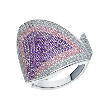 

Silver ring with cubic zirconia sunlight sample 925