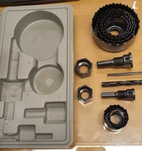 Saw-Set Drill-Bit Hole-Cutter-Set Plasterboard 19-127mm Woodworking-Hole Carbon-Steel