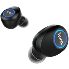 Bluetooth наушники вкладыши с микрофоном TWS Hoco ES24 Joyous Black, беспроводная мобильная гарнитура, черные