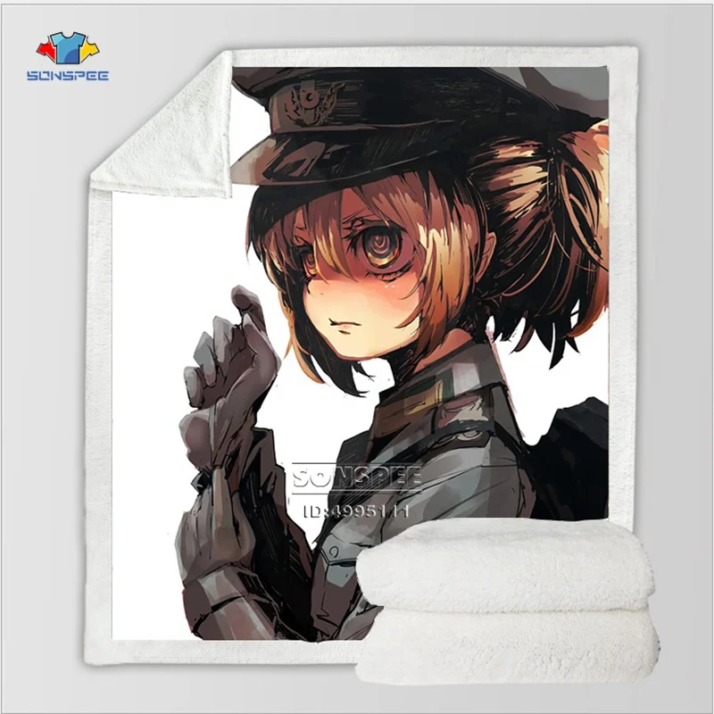 

Sonspee 3D Print Anime Saga of Tanya the Evil Tanya Degurechaff Thin Quilt Throw Bed Blanket Sofa Chair Bedding Adults Kids B100