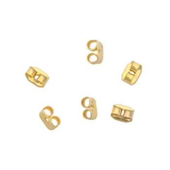 

Hdes001-b lock for earrings, 6.5*4.5mm, pack/6 pcs, 'Astra' (gold)