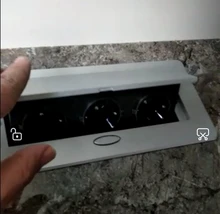 Enchufe DE escritorio toma DE corriente 2 3 DE EU FR con carga USB lenta emergente cubierta DE aleación DE aluminio plateado negro para sala DE reuniones enchufe pared,enchufes para pared,toma de corriente ,tomacorrien