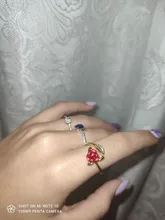 Nueva llegada rosa roja flor hojas ajustable de oro de dedo anillos de Día de San Valentín regalo de la joyería gran oferta anillos abiertos para las mujeres