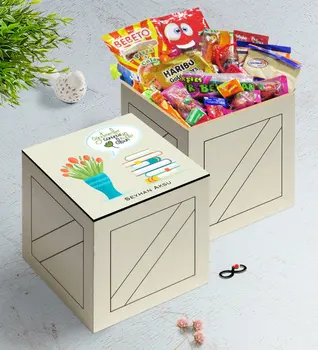 

Personalized Teachers Present-Day Happy In Wooden Box Nostalgic Lezzetler Gift Seti-3