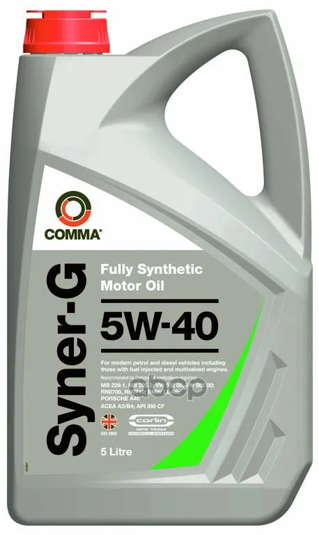 COMMA Масло Моторное 5w40 Comma 5л Синтетика Synerg Comma Syn5l