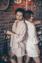 Msfancy-Conjunto de dos piezas de verano para Mujer, conjunto de pantalones cortos de 2021 algodón, camisa holgada Vintage Bohemia, pantalones cortos de cintura alta