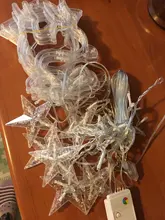 LED Deer Star Moon Curtain Light 220V 110V Christmas Garland String Fairy Lights Outdoor