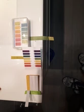 1 juego = 80 tiras Profesional 1-14 pH papel de tornasol ph tiras de prueba de agua cosméticos la acidez del suelo, tiras de prueba con tarjeta de control