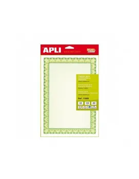 

PAPER FOR DIPLOMAS GREEN COLOR 115 GR 10 SHEETS A4 FORMAT