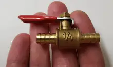 Pipe-Fittings Valve Ball Hose Barb Inline Water-Oil Brass Shutoff 6mm-12mm Air-Gas